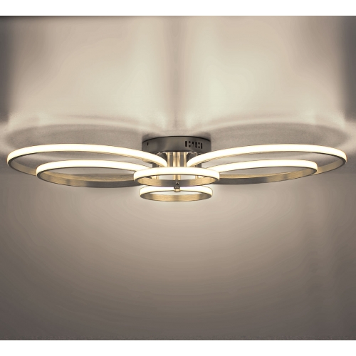 Srebrny plafon LED 90x64cm 3000K 52Watt - P145